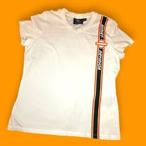 Harley Davidson Black Cotton Cap Sleeve Women’s Fit T-Shirt Size Large Like New